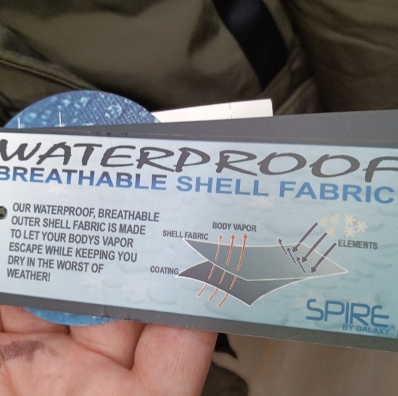 🆕 Spire | Waterproof Summit Parka Jacket Olive Green Mens Size Medium or Large - Picture 7 of 7
